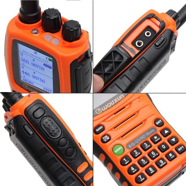 Orange Wouxun KG-UV9D Mate 7bands/Air Band 10W 3200mAh Battery Cross band Repeater Portable Radio Upgrade KG-UV9D Plus Walkie Talkie - Image 5