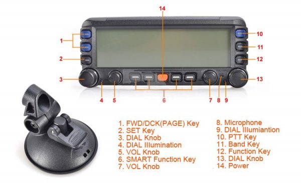 YAESU FTM-350R Dual Band 50W Mobile Radio Car Transceiver UHF VHF Professional Station Vehicle Radio - Image 3