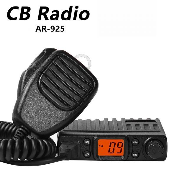 AR-925 Citizen Band Car Transceiver 27MHz 4/8W AM/FM Mini Mobile CB Radio Shortwave HF Walkie-talkie 25.615-30.105MHz 10 Meter Amateur (Albrecht AE-6110)