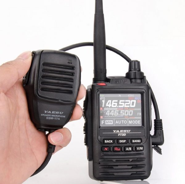 Yaesu Portable Radios SSM-17A PTT Microphone for Yaesu FT1DR 3DR 5DR FT70DR VX3R Two Way Radio Speakers Mic Replacement MH-34B4B