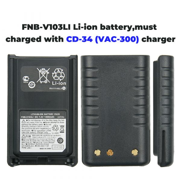 1400mAh FNB-V103LI Battery Charger Rapid for Vertex VX-230 VX-231 VX-234 VX-228 FNB-V103LIA Battery - Image 3