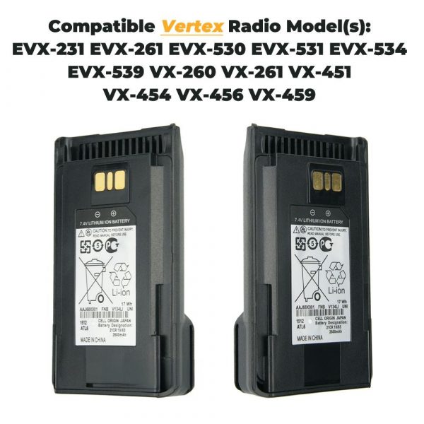 Charger Seat Rapid Rechargeable Battery for VERTEX VX261 VX451 VX456 VX-530 EVX-231 etc With Belt Clip - Image 5