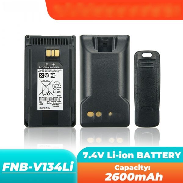 Belt Clip 2600mAh AAJ68X001 FNB-V133Li FNB-V134Li Rechargeable Battery for VERTEX VX-261 VX-451 VX-456 VX-530 EVX-231 EVX-531 Radios