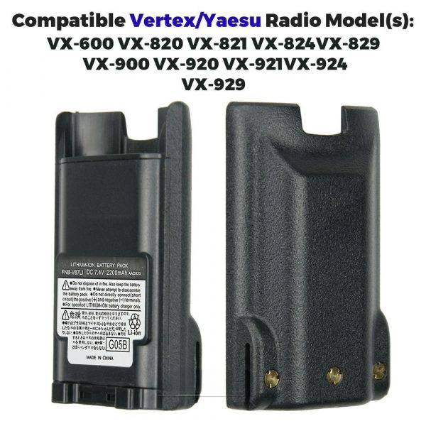 Rechargable Charger Battery FNB-V86LI FNB-V87LI for Vertex VX600 VX-820 VX821 VX-900 VX929 YAESU etc Radios - Image 5