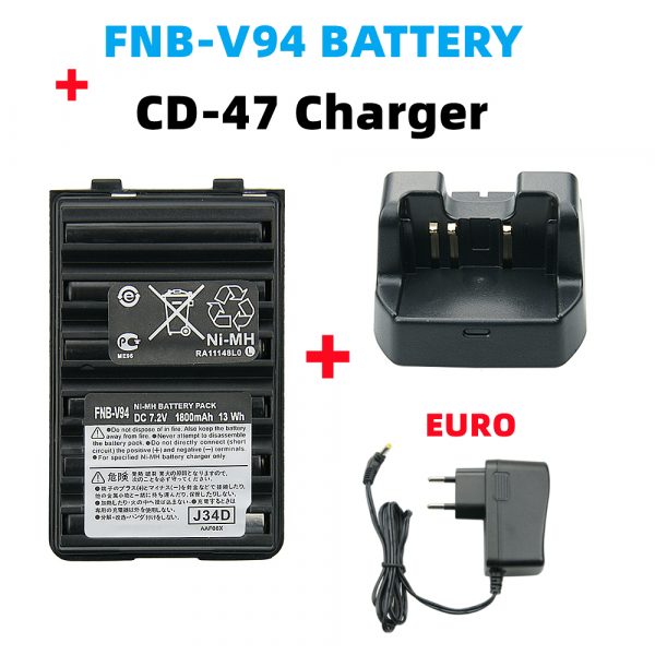 Desktop Battery Rapid Charger +Battery FNB-V94 for Yaesu Radios FT-60R FT-270R Vertex Vx-168 VX-180 VX-120 HX600S etc - Image 2