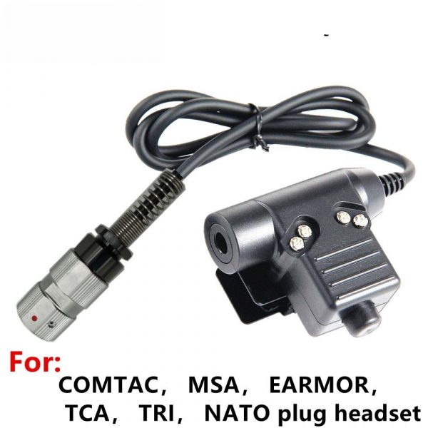PRC152 Walkie Talkie U94 Neck Throat Mic Earpiece Radio Tactical Headset for TRI TCA/AN PRC-148 PRC152 Walkie Talkie 6-PIN - Image 2