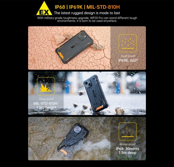 Rungee C6 Explosion proof IP68 Waterproof Zello PTT Smartphone 5.93" HD 4G+64G Android 12 Mobile Phone 20M Quad Core Cell phone - Image 5