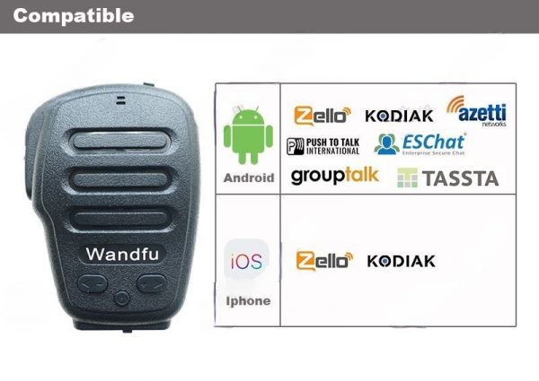 Wireless PTT Bluetooth handsfree Speaker Microphone for POC Android IOS Network Radio Walkie Talkie Phone work with Zello PTT - Image 3