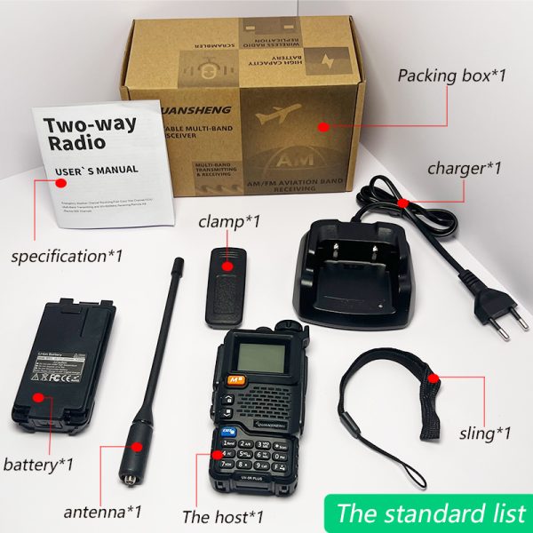 Quansheng UV-5R Plus AM/FM Aviation Band Receiving Multi-band Cross-Band Intercom - Image 5