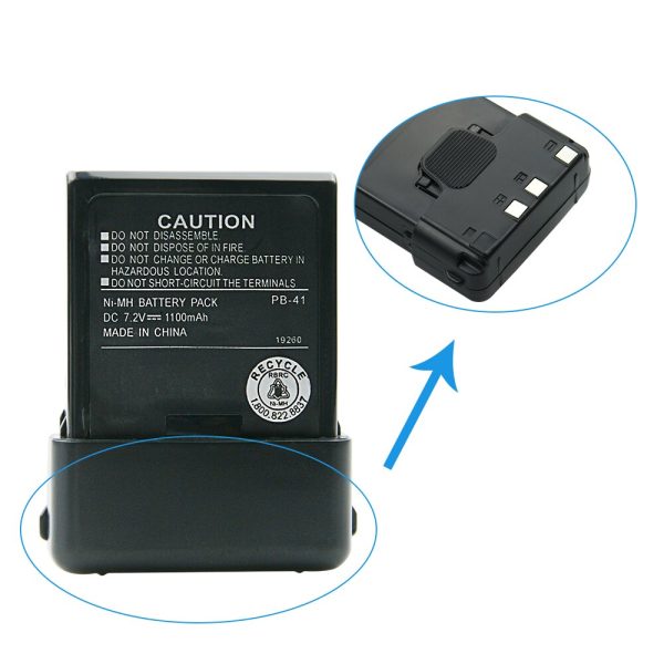 1100mAh NI-MH PB-40 PB-41 Replacement Battery Extended for Kenwood TK-2118 TK-3118 Walkie Talkie - Image 2