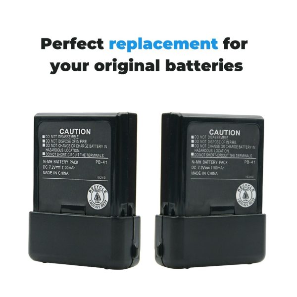 1100mAh NI-MH PB-40 PB-41 Replacement Battery Extended for Kenwood TK-2118 TK-3118 Walkie Talkie - Image 4