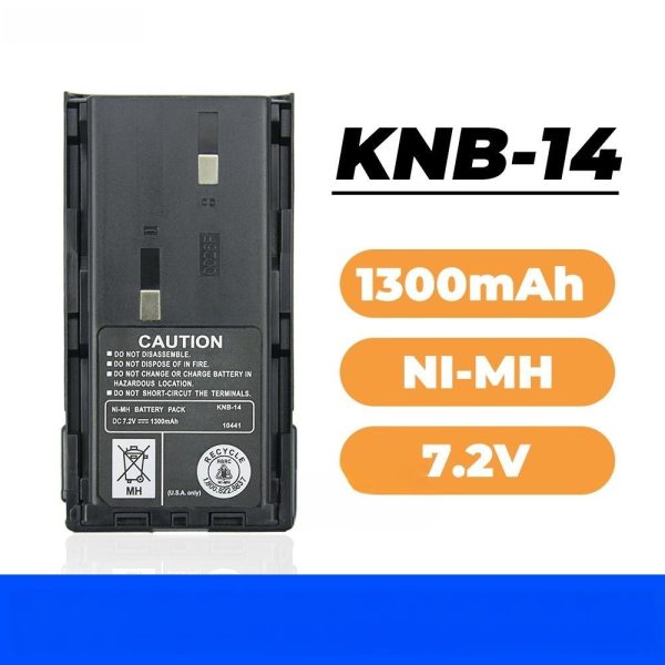 1300mAh KNB-14 Battery for Kenwood TK260G TK360G TK272G TK-370 TK372G TK2100 TK3100 etc Two Way Radios Replacement Battery