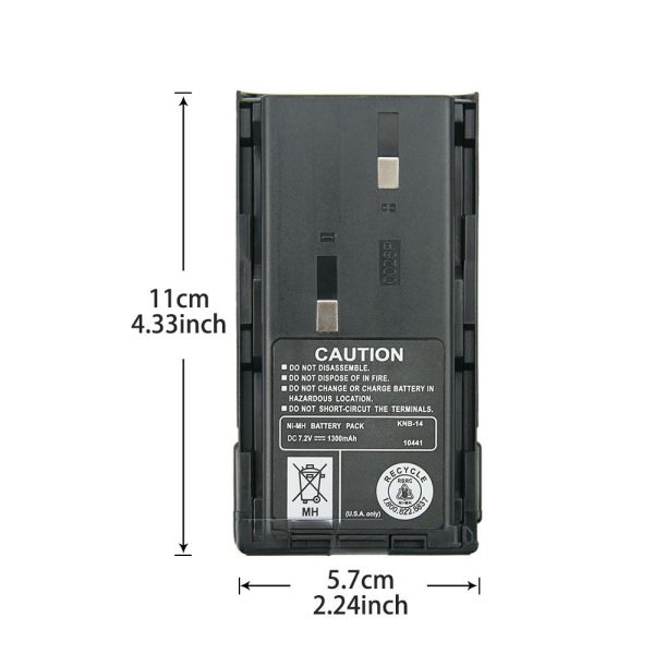 1300mAh KNB-14 Battery for Kenwood TK260G TK360G TK272G TK-370 TK372G TK2100 TK3100 etc Two Way Radios Replacement Battery - Image 4