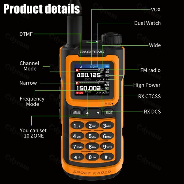 Baofeng UV-G30 Pro 2023 New Arrival Long Range Waterproof 50KM Real 10W USB-C Charge Portable 2-Way Radio - Image 5