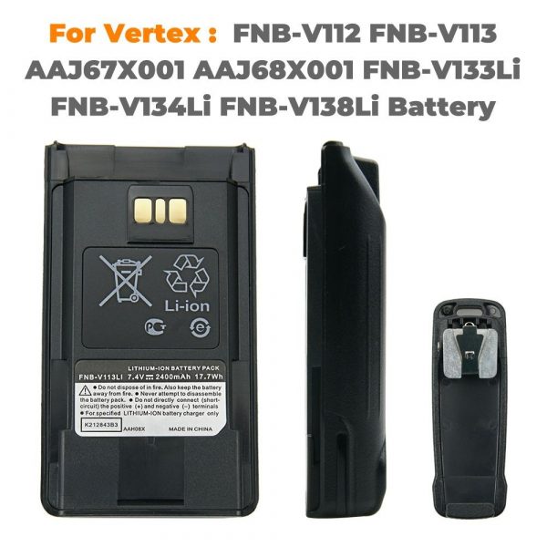 Fast Battery Charger for Vertex VX450 VX451 VX454 VX459 etc with Battery Belt Clip - Image 3