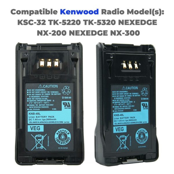Desktop Charger Base 2600mAh Battery for Kenwood NX-200 NX-300 TK-5220 TK-5320 Portable Radio - Image 3