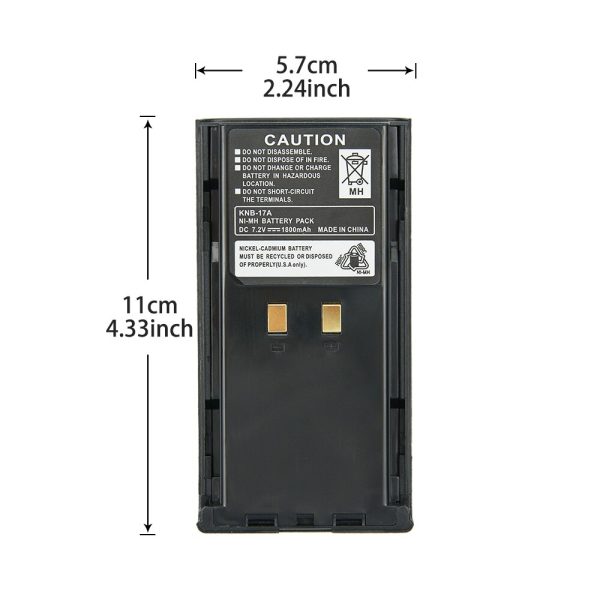 Replacement KNB-17A KNB-21N Battery(s) for Kenwood TK-280 TK-380 TK-480 Two Way Radio - Image 5