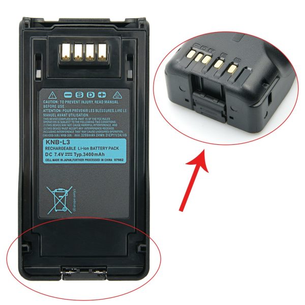 7.4V 3400mAh KNB-L3 Battery for Kenwood VP6230 TK-5430 NX-5000 NX-5200 NX-5300 Series Walkie Talkies Replacement Li-ion Battery - Image 4