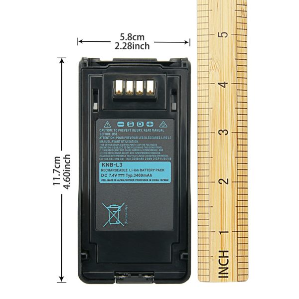 7.4V 3400mAh KNB-L3 Battery for Kenwood VP6230 TK-5430 NX-5000 NX-5200 NX-5300 Series Walkie Talkies Replacement Li-ion Battery - Image 5