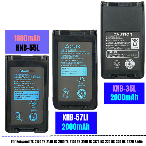Fast Charger Desktop 2000mAh Replacement Battery for Kenwood TK-2170 TK-2140 TK-2160 TK-3140 NX-220 NX-320 etc - Image 3