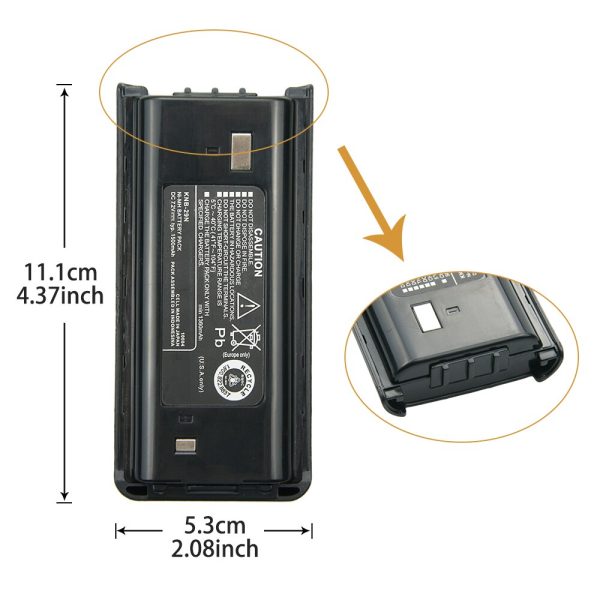 7.2V 1500mAh Ni-MH Battery with Charger for Kenwood KNB-29N ProTalk TK2200 TK3200 TK-2217 TK-3207 TK-2217 etc Radio - Image 4