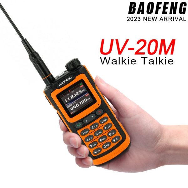 BAOFENG UV-20M Walkie Talkie U/V Dual Band Two Way Radios FM Radio 5W 1000 Channels One Click Frequency Match 2023 New BF-UV20M
