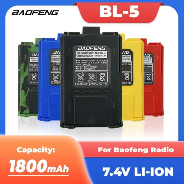 Baofeng UV-5R BL-5 7.4V 1800mAh Battery for Baofeng DM-5R UV-5RPlus BF-F8HPV2+ Plus UV-5RTP UV-5R Series Two Way Radio