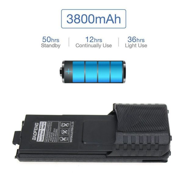 Rechargeable Battery BL-5L 3800mAh Extended Battery for BaoFeng UV-5R UV-5RB UV-5RE UV-5RE UV-5RA BF-F8 UV5R-III Radio Battery - Image 4