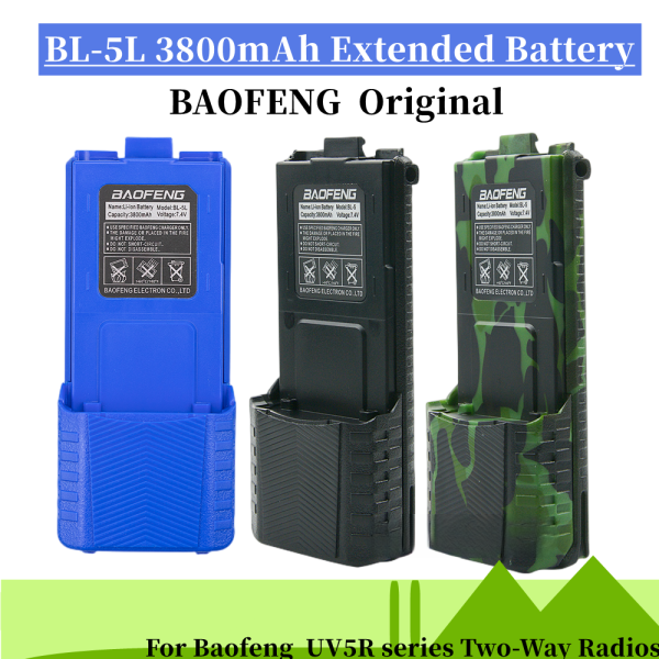 Rechargeable Battery BL-5L 3800mAh Extended Battery for BaoFeng UV-5R UV-5RB UV-5RE UV-5RE UV-5RA BF-F8 UV5R-III Radio Battery