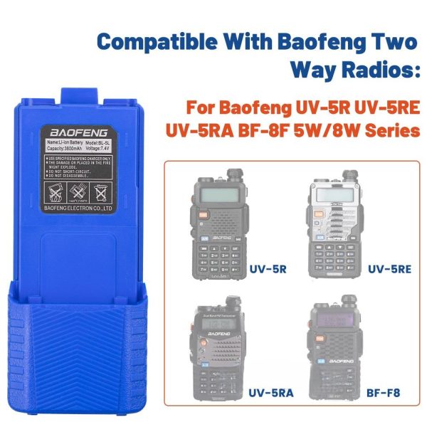Rechargeable Battery BL-5L 3800mAh Extended Battery for BaoFeng UV-5R UV-5RB UV-5RE UV-5RE UV-5RA BF-F8 UV5R-III Radio Battery - Image 2