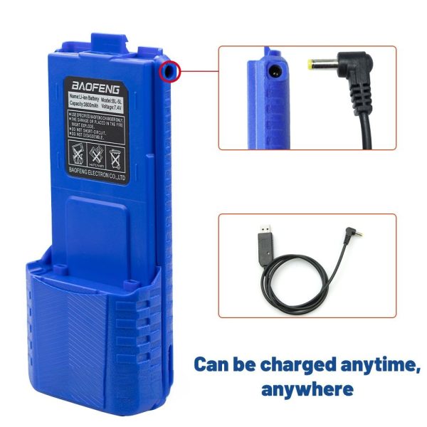 Rechargeable Battery BL-5L 3800mAh Extended Battery for BaoFeng UV-5R UV-5RB UV-5RE UV-5RE UV-5RA BF-F8 UV5R-III Radio Battery - Image 5
