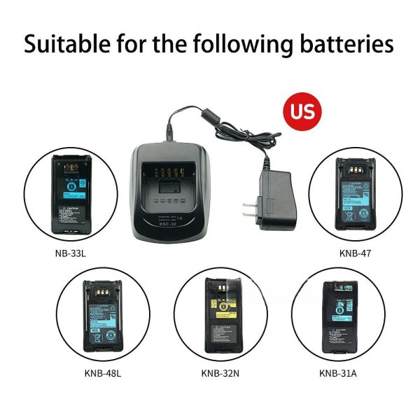 Battery Charger Desktop KNB-47L 2200mAh Battery for Kenwood TK-5220 TK-5320 NEXEDGE NX-200 NX-300 etc - Image 6