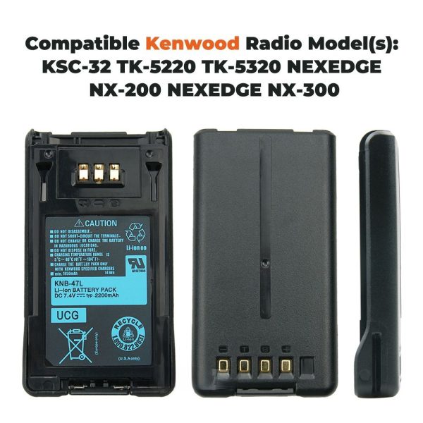 Battery Charger Desktop KNB-47L 2200mAh Battery for Kenwood TK-5220 TK-5320 NEXEDGE NX-200 NX-300 etc - Image 4