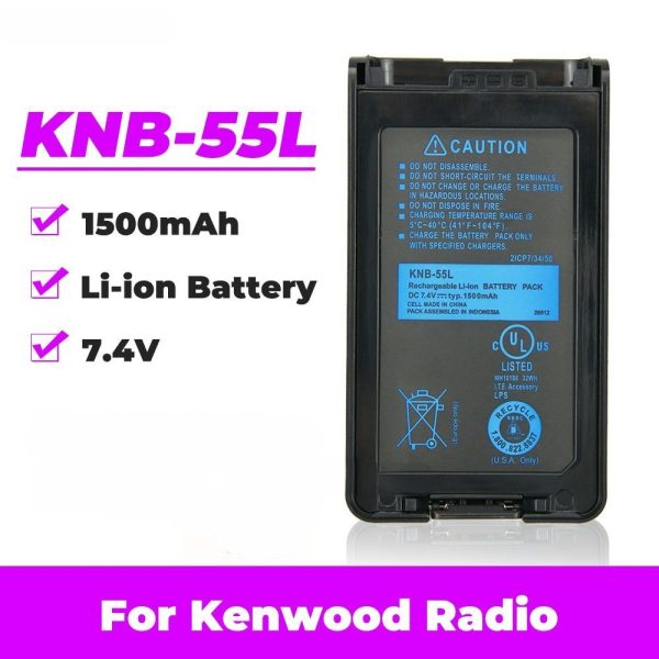 KNB-55L 1500mAh Li-Ion Battery Replacement for Kenwood TK-3360 TK-3160 TK-2170 KNB-57L TK-3173 TK-3170 NX-320 TK-2160 Two way Radios