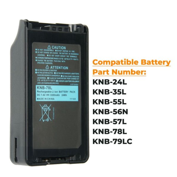 KNB-78L KNB-55L 3300mAh Replacement Battery for Kenwood TK-3360  TK-3160 TK-2170  TK-3170 NX-220 NX-320 TK-3140 TK-2160 Walkie Talkie - Image 4