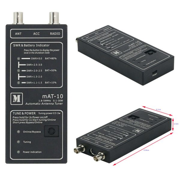 MAT-10 Automatic Tuner for YAESU FT-818 ICOM IC-705 Lab599 TX-500 QRP POTA S0TA