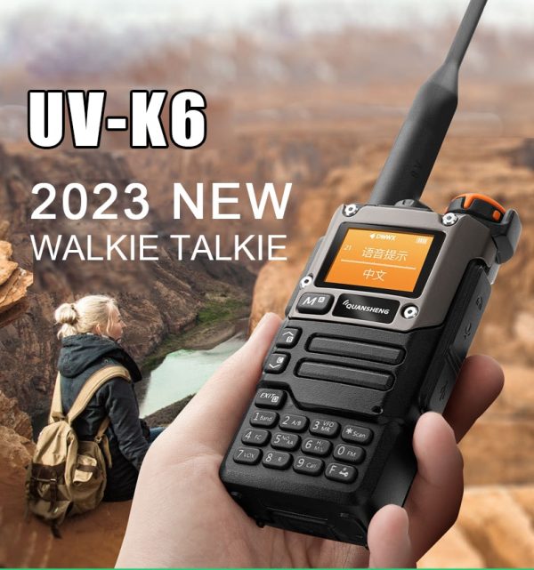 Transparent/Orange/Black Quansheng UV-K6 Walkie Talkie 5W Air Band Radio Tyep-C Charge UHF VHF DTMF FM Scrambler NOAA Wireless Frequency Two Way CB Radio - Image 6