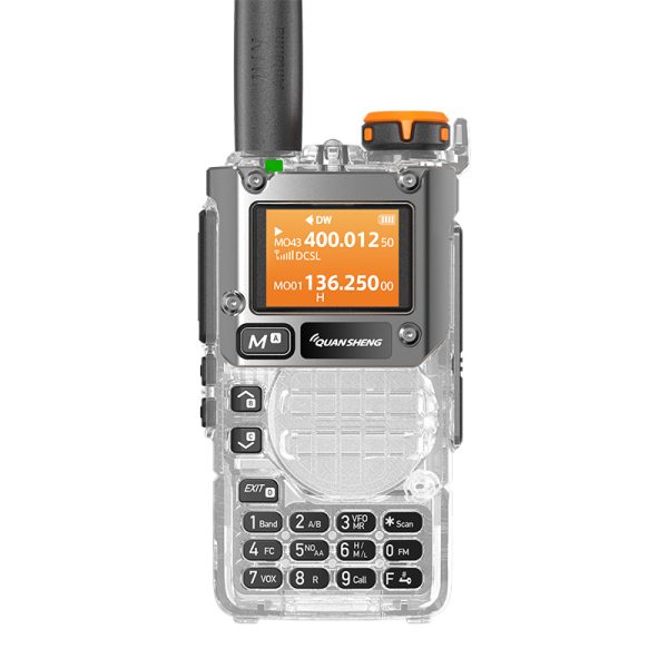 Transparent/Orange/Black Quansheng UV-K6 Walkie Talkie 5W Air Band Radio Tyep-C Charge UHF VHF DTMF FM Scrambler NOAA Wireless Frequency Two Way CB Radio