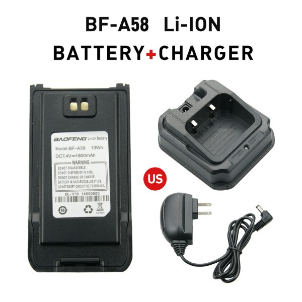 Rapid Battery Charger Spare Batteries for Baofeng A58 Walkie Talkie
