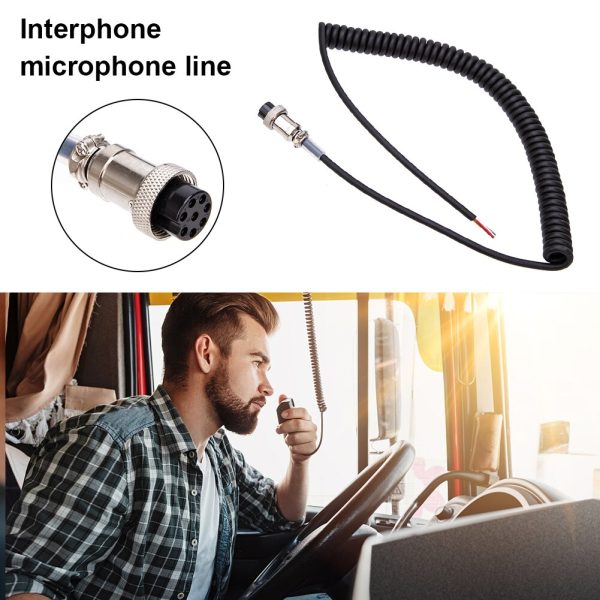 8 Pin Mic Cable Cord VHF/UHF Band Round Plug Microphone Extension Cable Replacement Walkie Talkie Parts for Alinco EMS-57 EMS-53 Hand Microphone - Image 4
