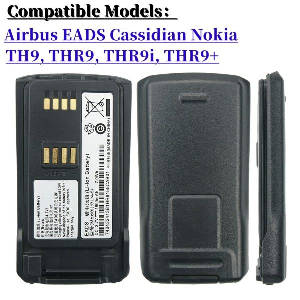 3.7V 1900mAh BLN-5i Li-ion Battery EADS Airbus Cassidian TH9 THR9 THR9i Two Way Radio Replacement Battery - Image 2