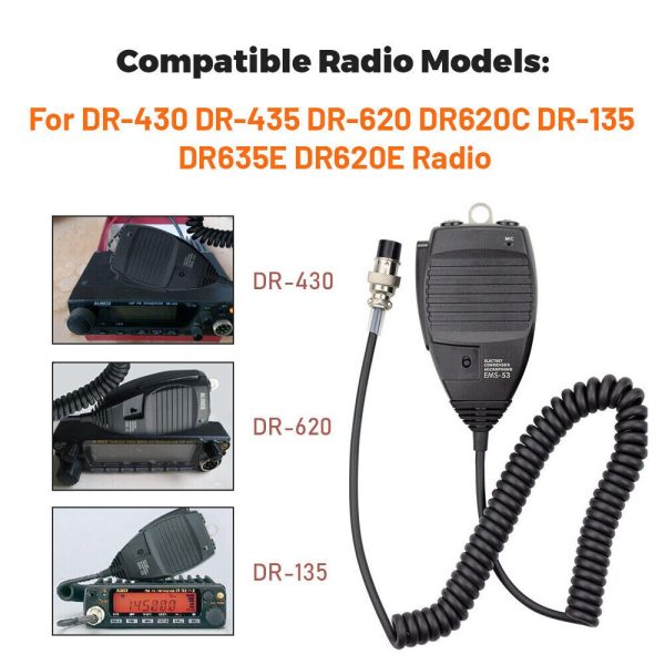 EMS-53 8Pin Microphone For Alinco DR-06 DR-135 DR-235 DR-435 DR-635 Radios - Image 5