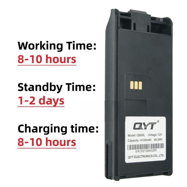 Original QYT 4100mAh Battery for 27MHz CB Walkie Talkie QYT CB-58 Portable Citizen Band Two Way Radio with Belt Clip - Image 5