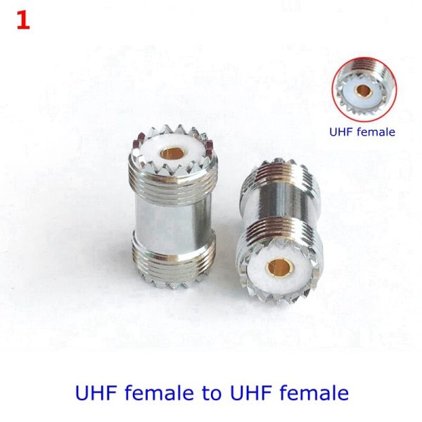 1Pcs UHF SO239 PL259 Female Mount Socket Connector SL16 UHF SO-239 PL-259 To N Type TNC UHF Male Female Adapter RF Copper Brass - Image 2