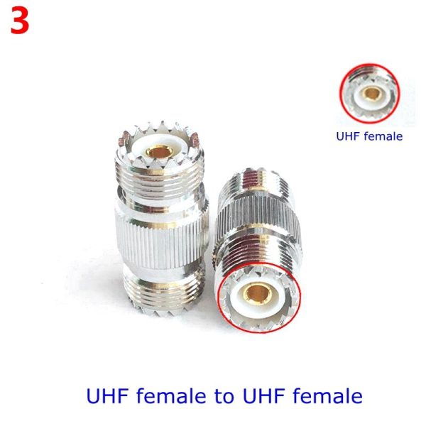 1Pcs UHF SO239 PL259 Female Mount Socket Connector SL16 UHF SO-239 PL-259 To N Type TNC UHF Male Female Adapter RF Copper Brass - Image 4