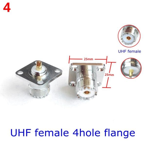 1Pcs UHF SO239 PL259 Female Mount Socket Connector SL16 UHF SO-239 PL-259 To N Type TNC UHF Male Female Adapter RF Copper Brass - Image 5