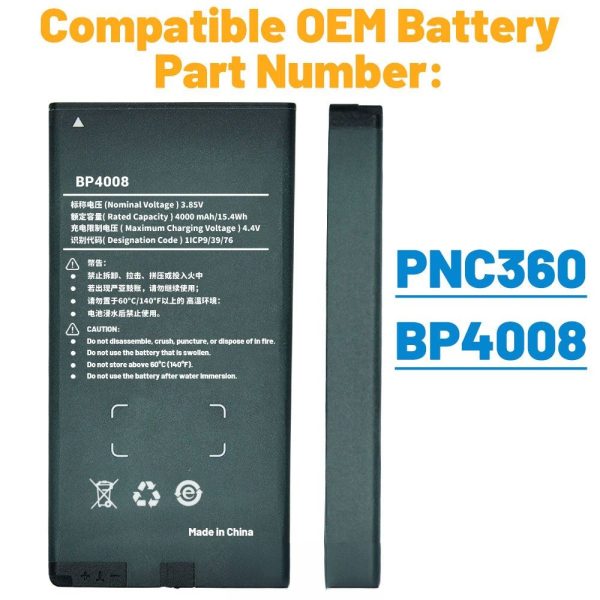 4000mAh BP4008 Li-ion Polymer Battery for HYT Hytera PNC360 Walkie Talkie - Image 3