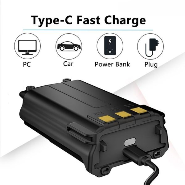 Upgraded Type-C 3800mAh Battery BL-5 Fast Charge for Baofeng UV5R UV-5RA etc Series - Image 2