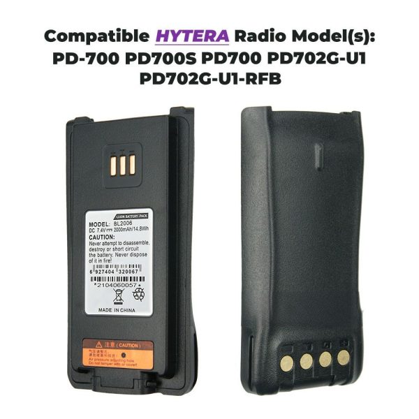 10PCS BL2006 HYT Battery 2000mAh Replacement Battery for HYTERA DMR Radios PD-702 PD700 PD660 PD680 PD780 PD780G PD782 - Image 3