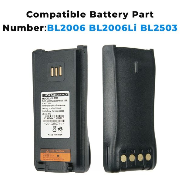 10PCS BL2008 2000mAh Battery for Hytera PD700/700S PD780 PD780G PD880 PD980 PD980 Rechargeable  Battery - Image 4